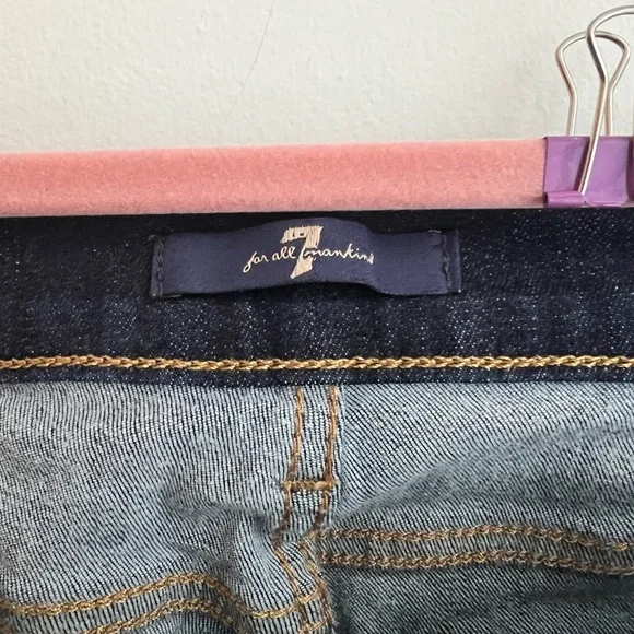 7 For All Mankind Dark Indigo Skinny Jeans - Picture 4 of 5